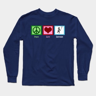 Peace Love Lacrosse Long Sleeve T-Shirt